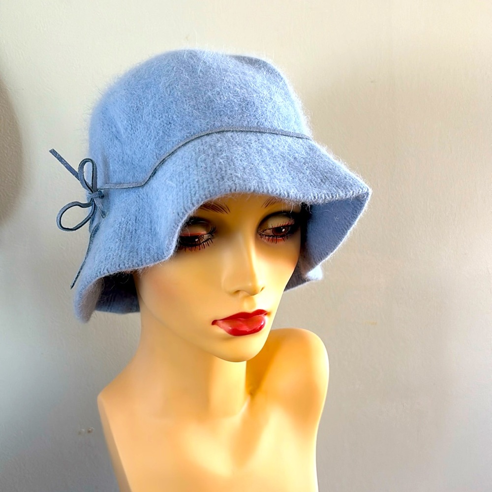 Angora and Wool Blend Bucket Hat